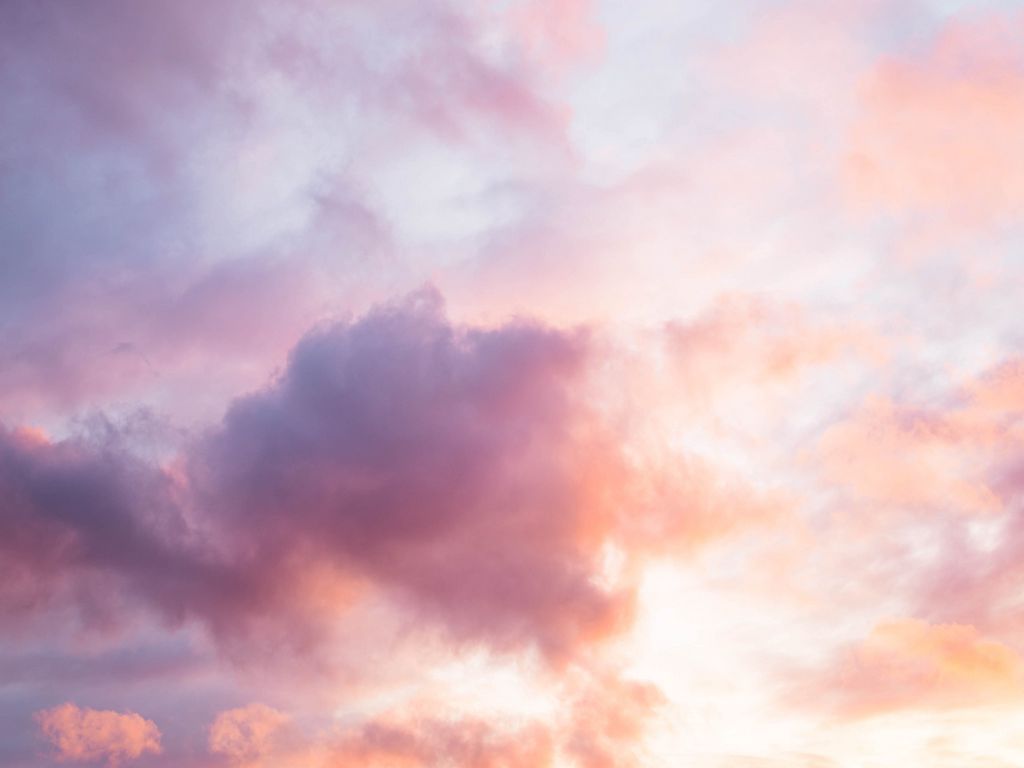 Wolken, Pastellhimmel, Rosa Töne, Himmel, Hintergrundbild für iPad und Tablet