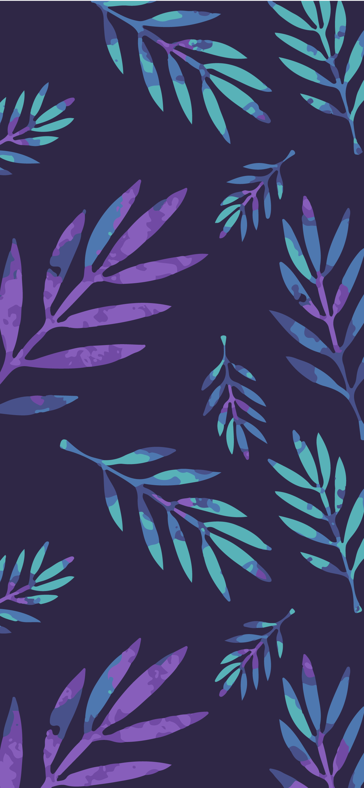 Blätter, Aquarell, Lila, Dunkelblau, Floral, Full HD, Hintergrundbild fürs Handy