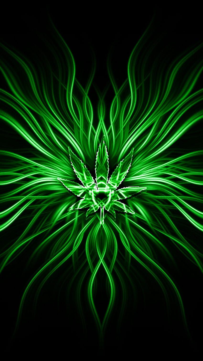 Grüne Linien, Fraktal, Symmetrie, Schwarzer Hintergrund, Abstrakt, Sperrbildschirm fürs iPhone