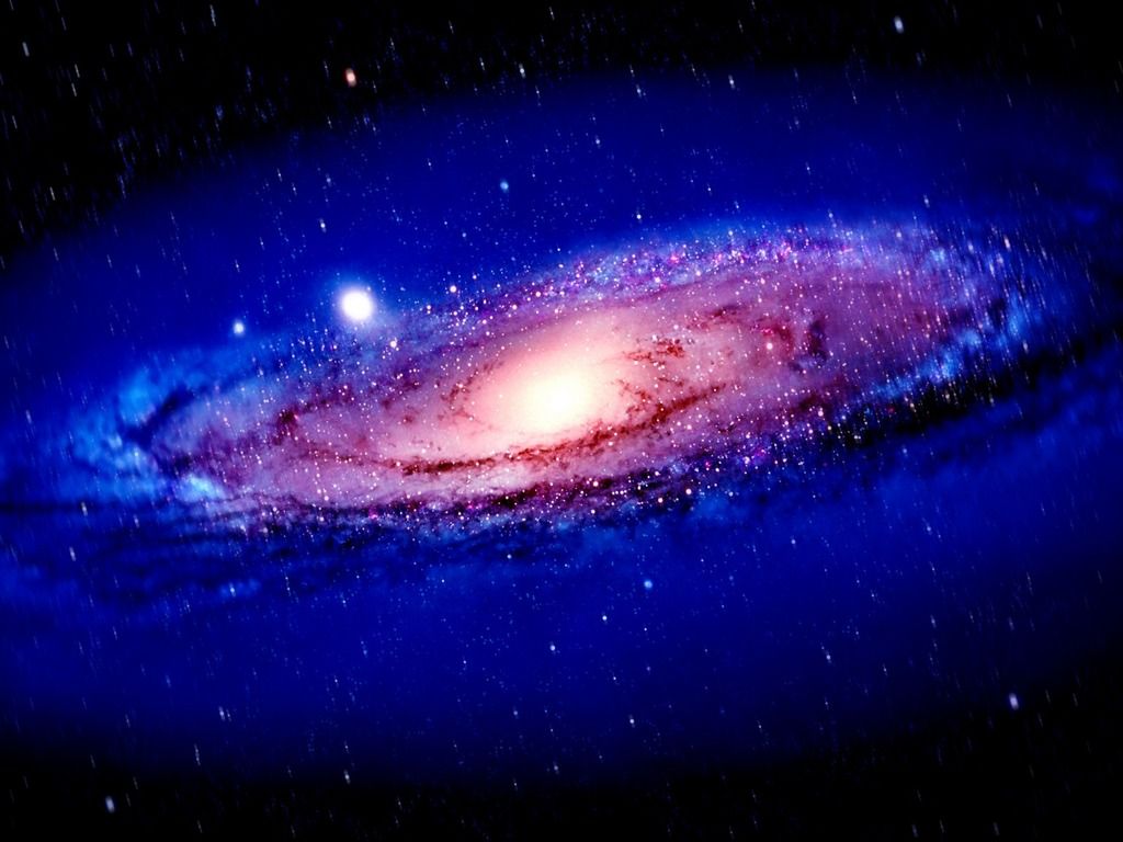 Andromedagalaxie, Galaxie, Weltraum, Sterne, Blau, Hintergrundbild für iPad und Tablet