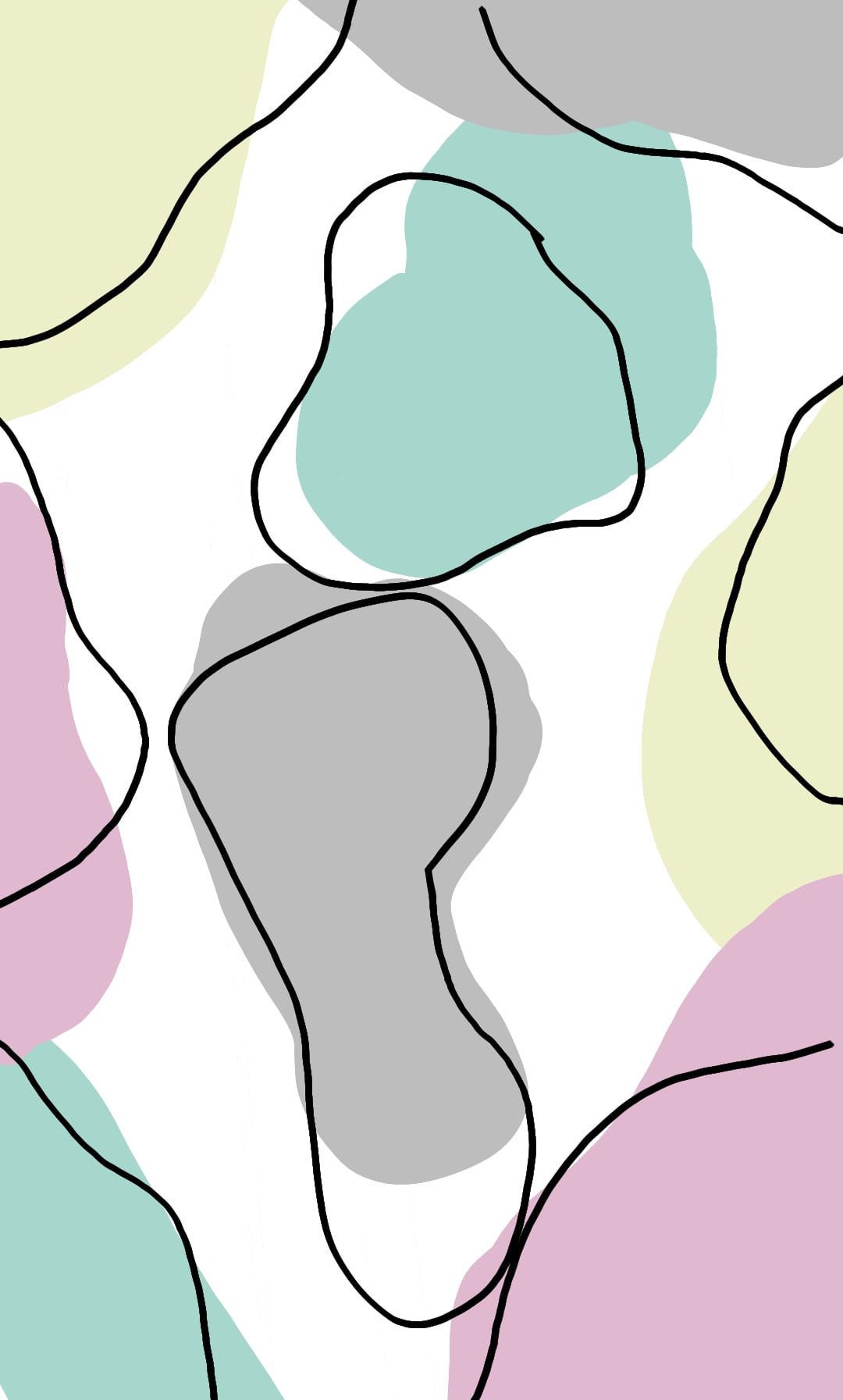 Abstrakte Formen, Pastell, Linien, Mint, Modern, Full HD, Hintergrundbild fürs Handy