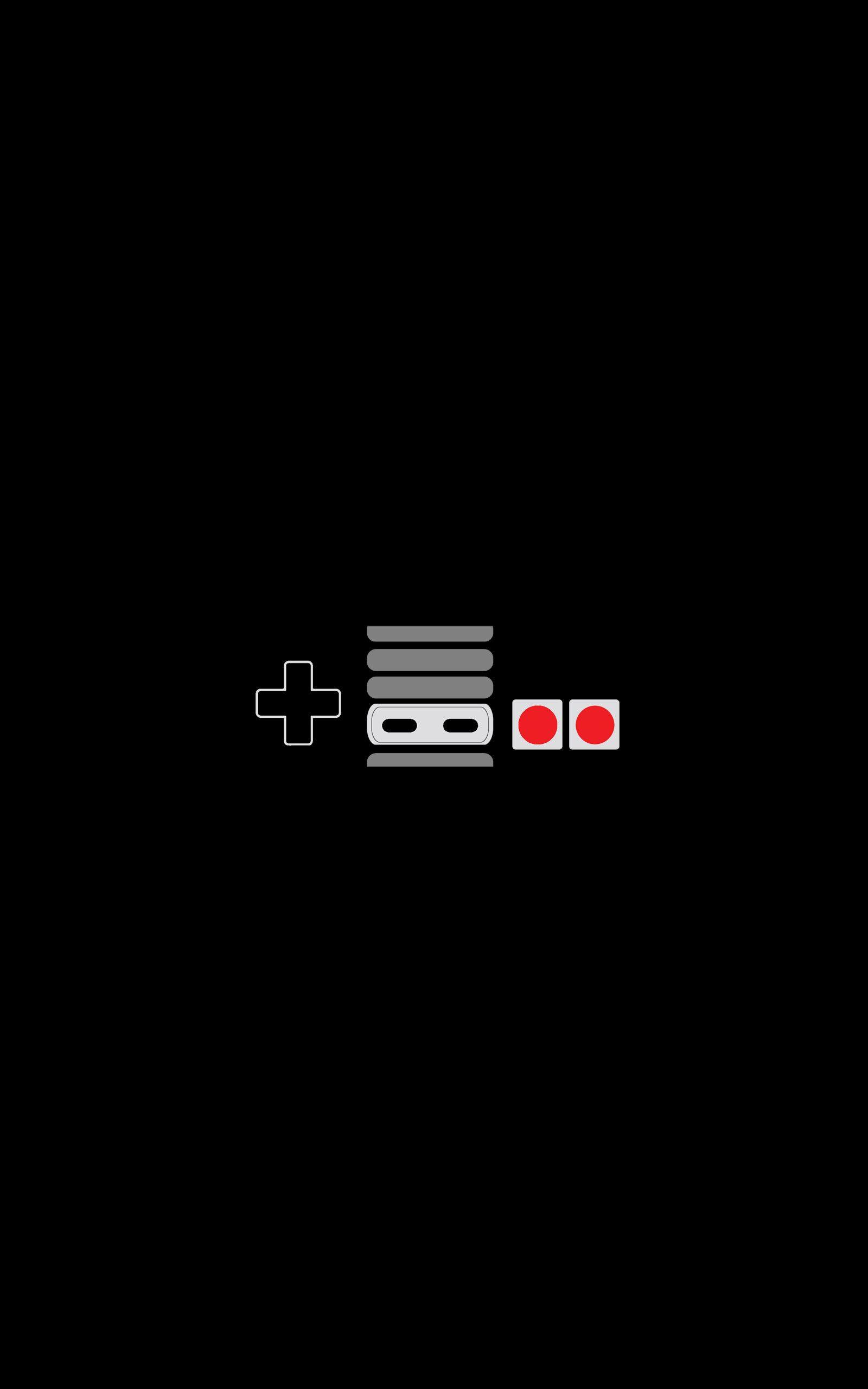 NES-Controller, Nintendo, Retro, Schwarzer Hintergrund, Minimalistisch, Sperrbildschirm fürs iPhone