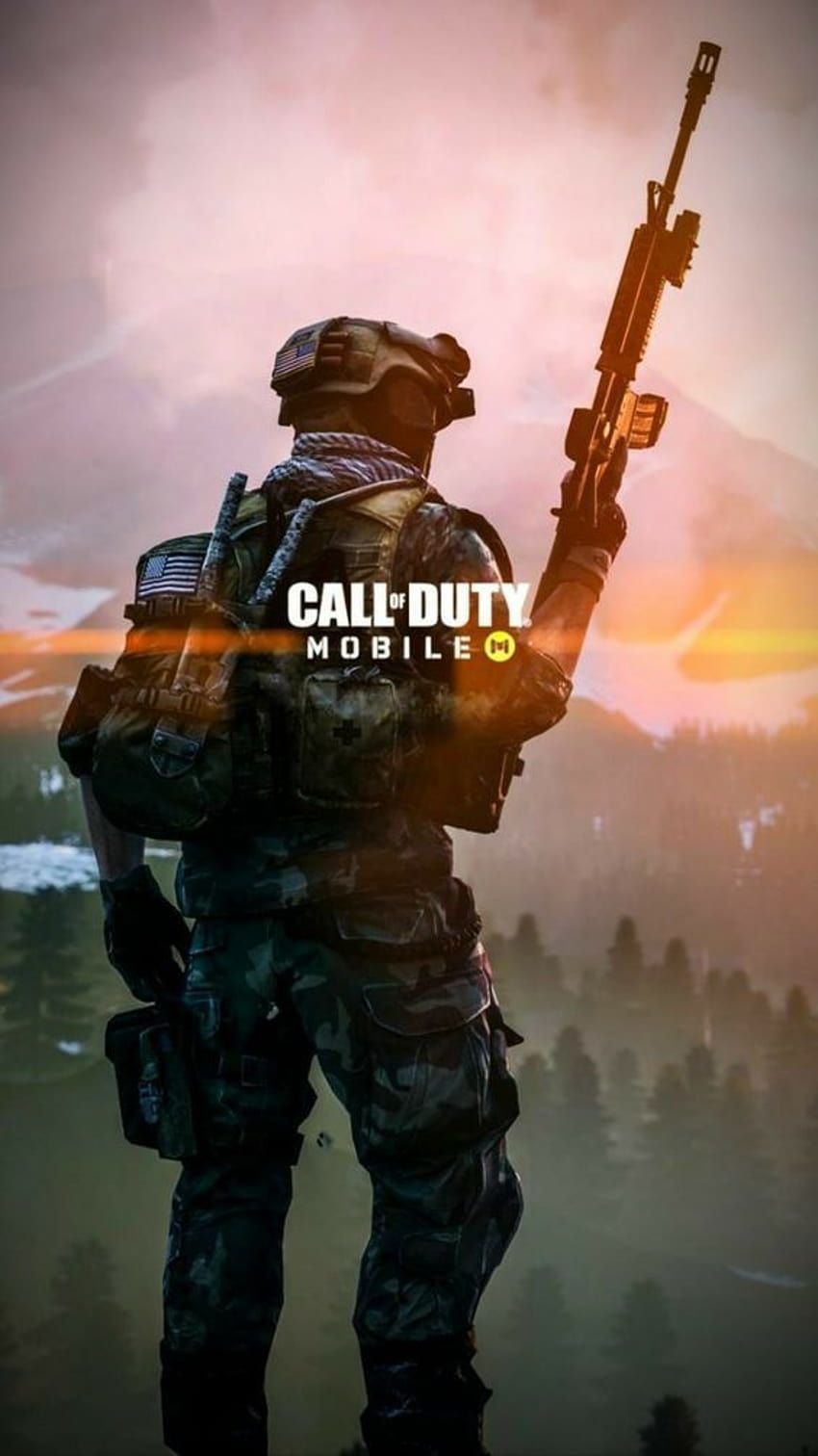 Call of Duty: Mobile, Soldat, Gewehr, Sonnenuntergang, Nebel, HD, Handy-Hintergrundbild
