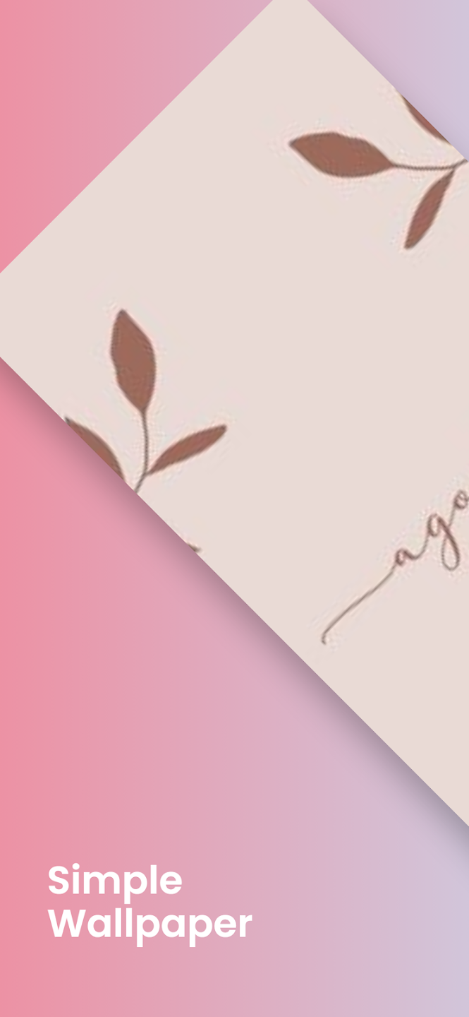 Blätter, Rosa, Minimalistisch, Pastell, Simple Wallpaper, Android-Hintergrundbild