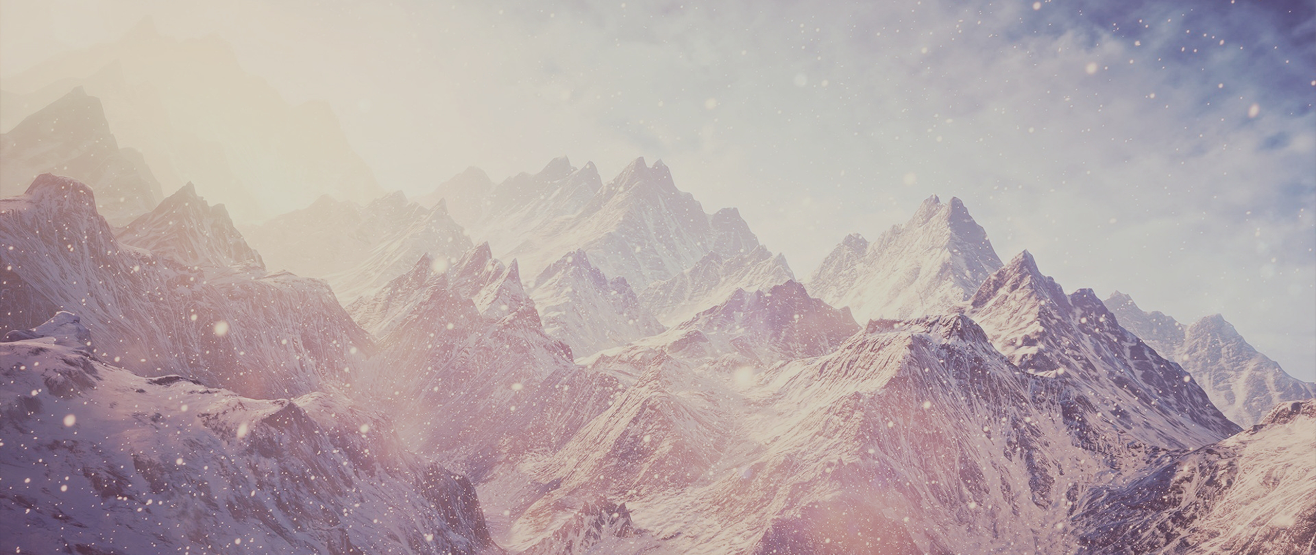 Berge, Schnee, Nebel, Gebirge, Winter, 2K, Hintergrundbild für den PC