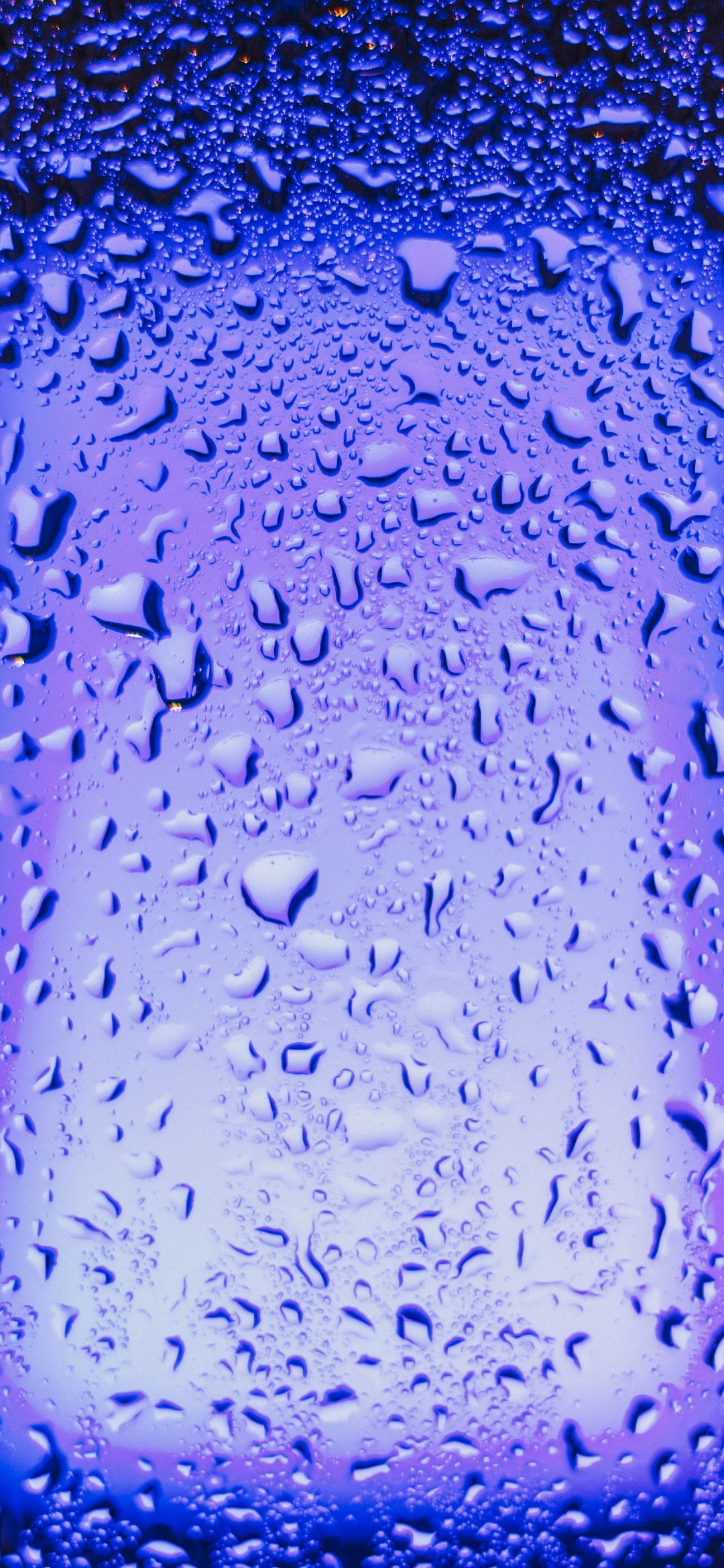 Wassertropfen, Glas, Lila, Blau, Textur, Full HD, Handy-Hintergrund im Hochformat