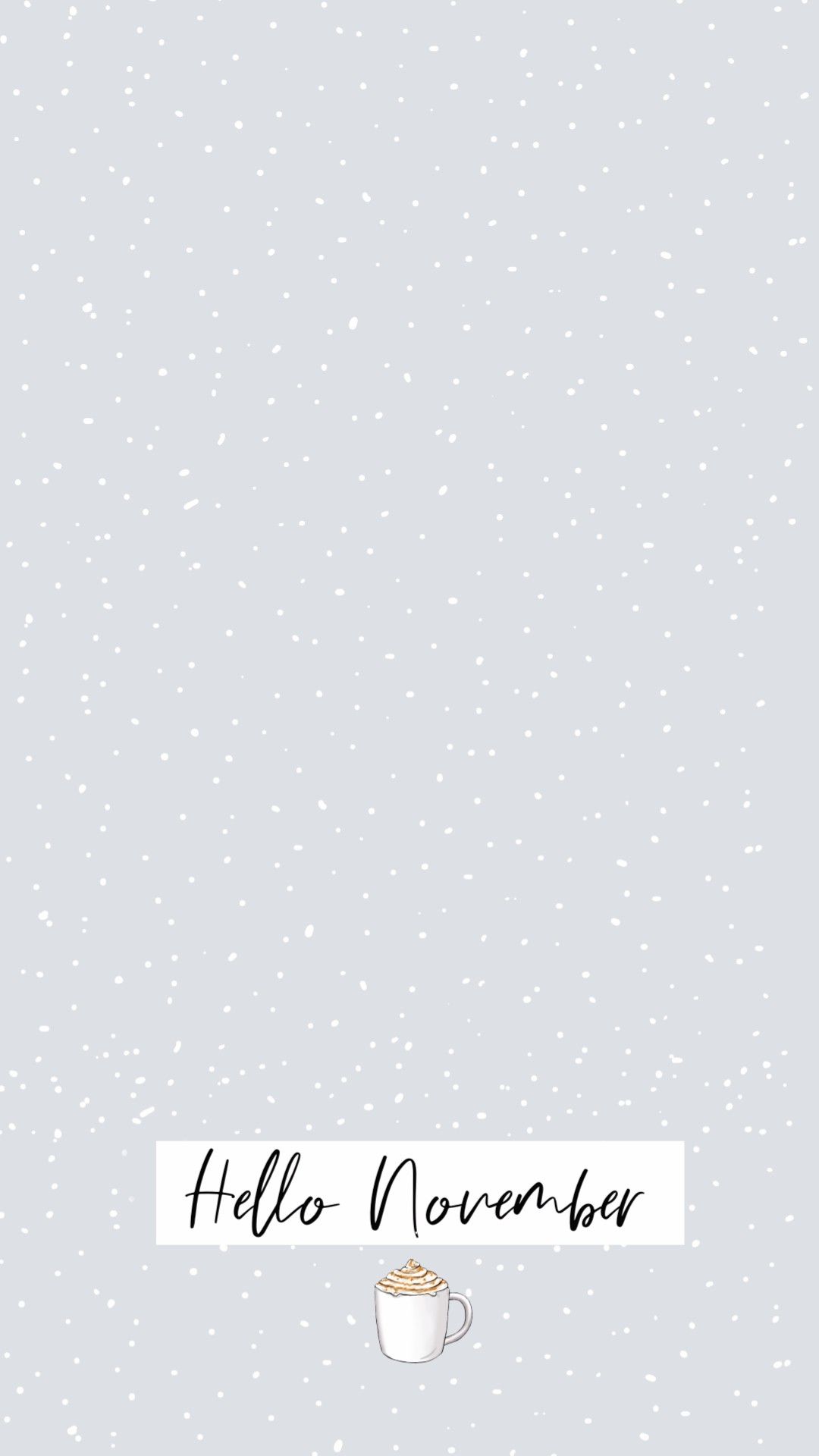Hello November, Schnee, Hellgrau, Minimalistisch, Full HD, Hintergrundbild fürs Handy