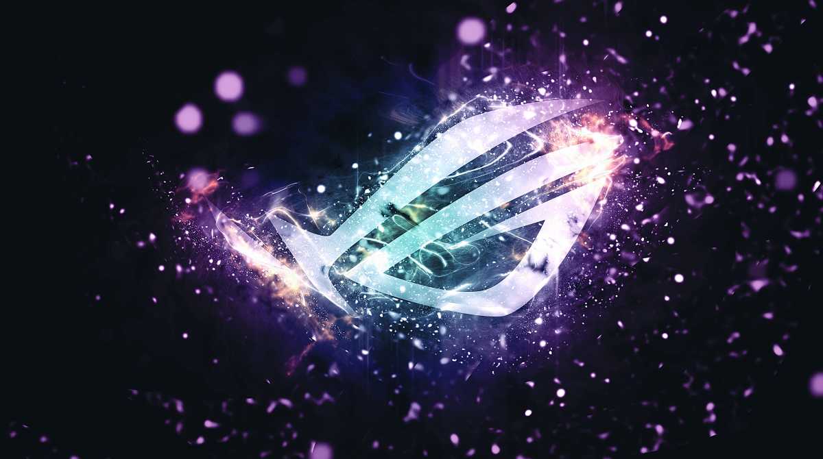 Republic of Gamers, ASUS ROG, Logo, Partikel, Dunkel, Hintergrundbild