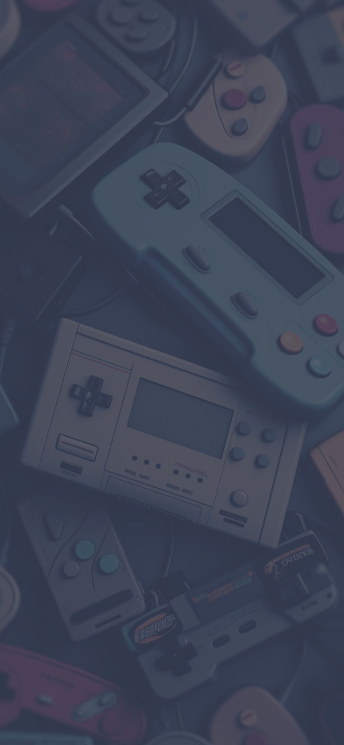 Controller, Muster, Retro-Konsolen, Grau-Blau, Gedämpft, Full HD, Handy-Hintergrundbild