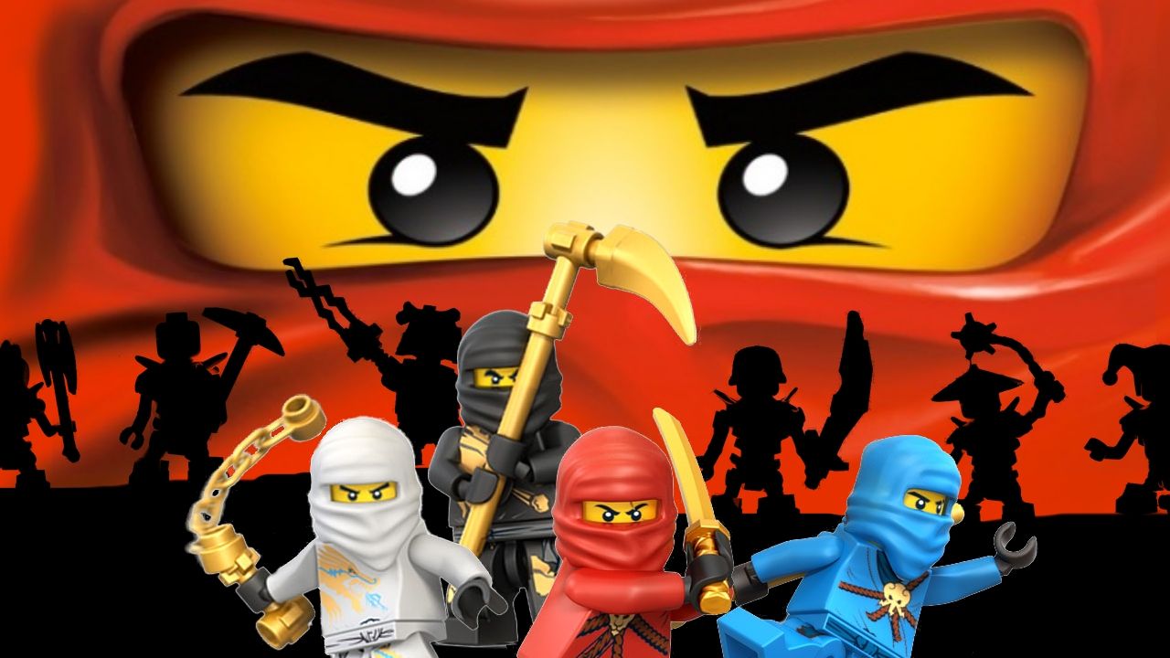 Lego Ninjago, Kai, Zane, Cole, Jay, Ninja-Augen, Rot, 16:9, HD-Hintergrundbild für den Desktop
