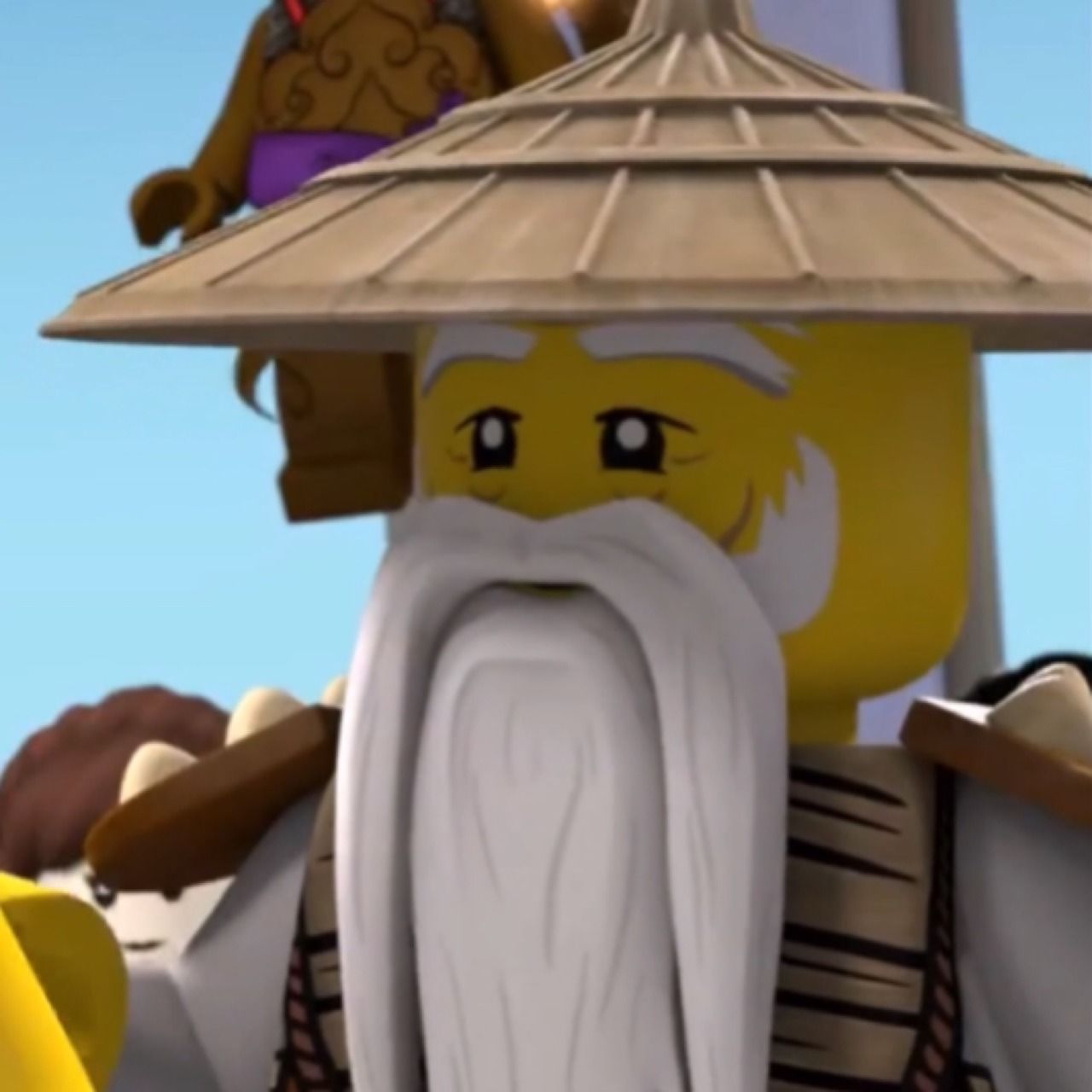 Meister Wu, Sensei Wu, Lego Ninjago, Strohhut, Weißer Bart, Hintergrundbild fürs Tablet