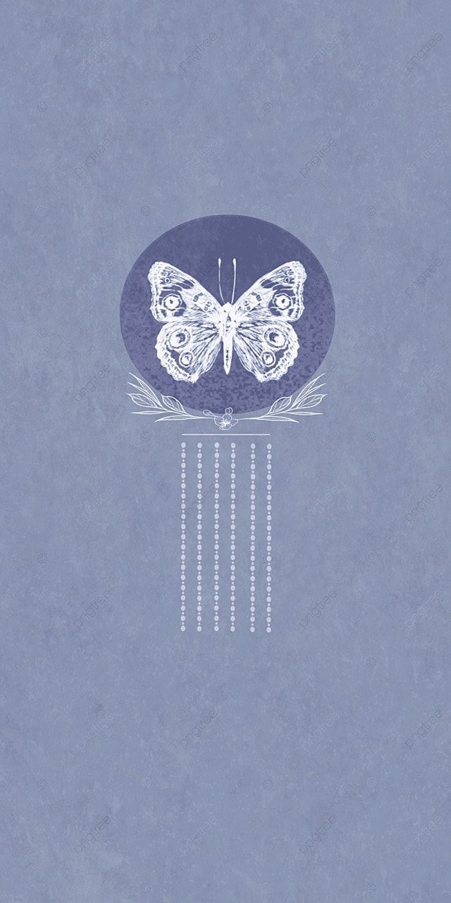 Schmetterling, Mond, Boho, Graublauer Hintergrund, Minimalismus, Sperrbildschirm fürs iPhone
