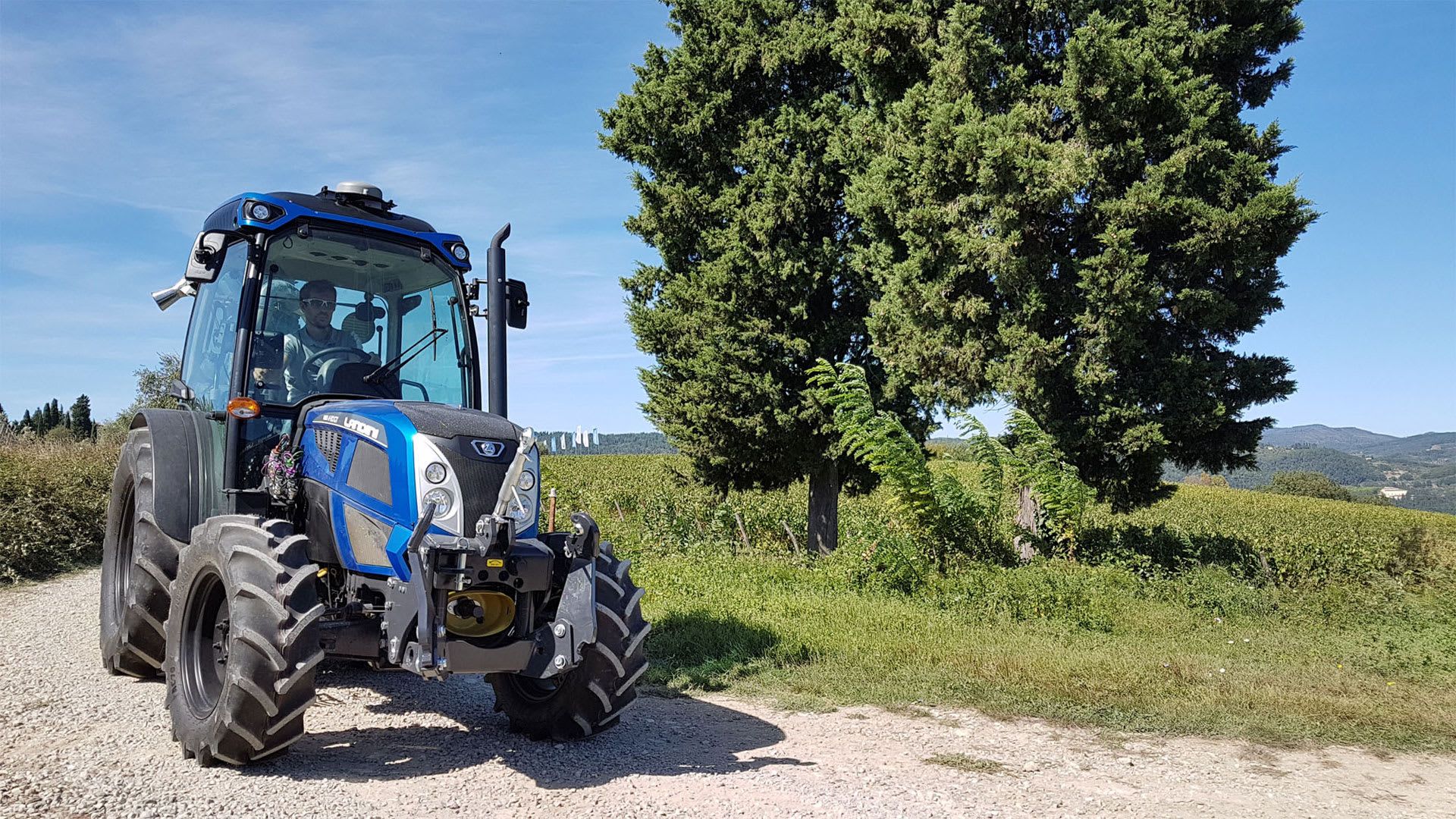 New Holland, Traktor, Blau, Bäume, Sommer, Full HD 1080p, Desktop-Hintergrundbild