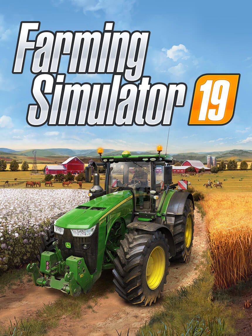 Farming Simulator 19, John Deere, Traktor, Baumwollfeld, Cover, Hintergrundbild fürs iPad