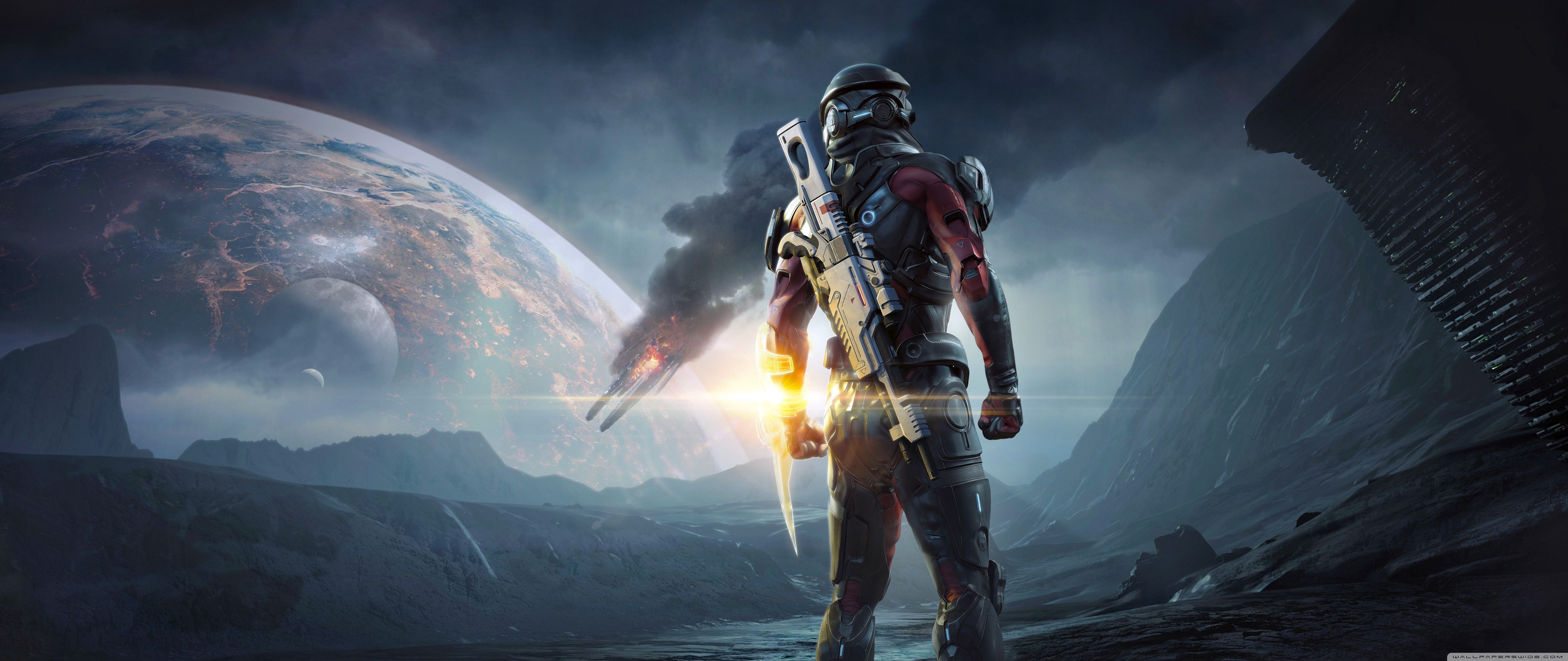 Mass Effect: Andromeda, Mass Effect, Ryder, Weltraum, Planet, Videospiel, 5K, Windows-Hintergrundbild