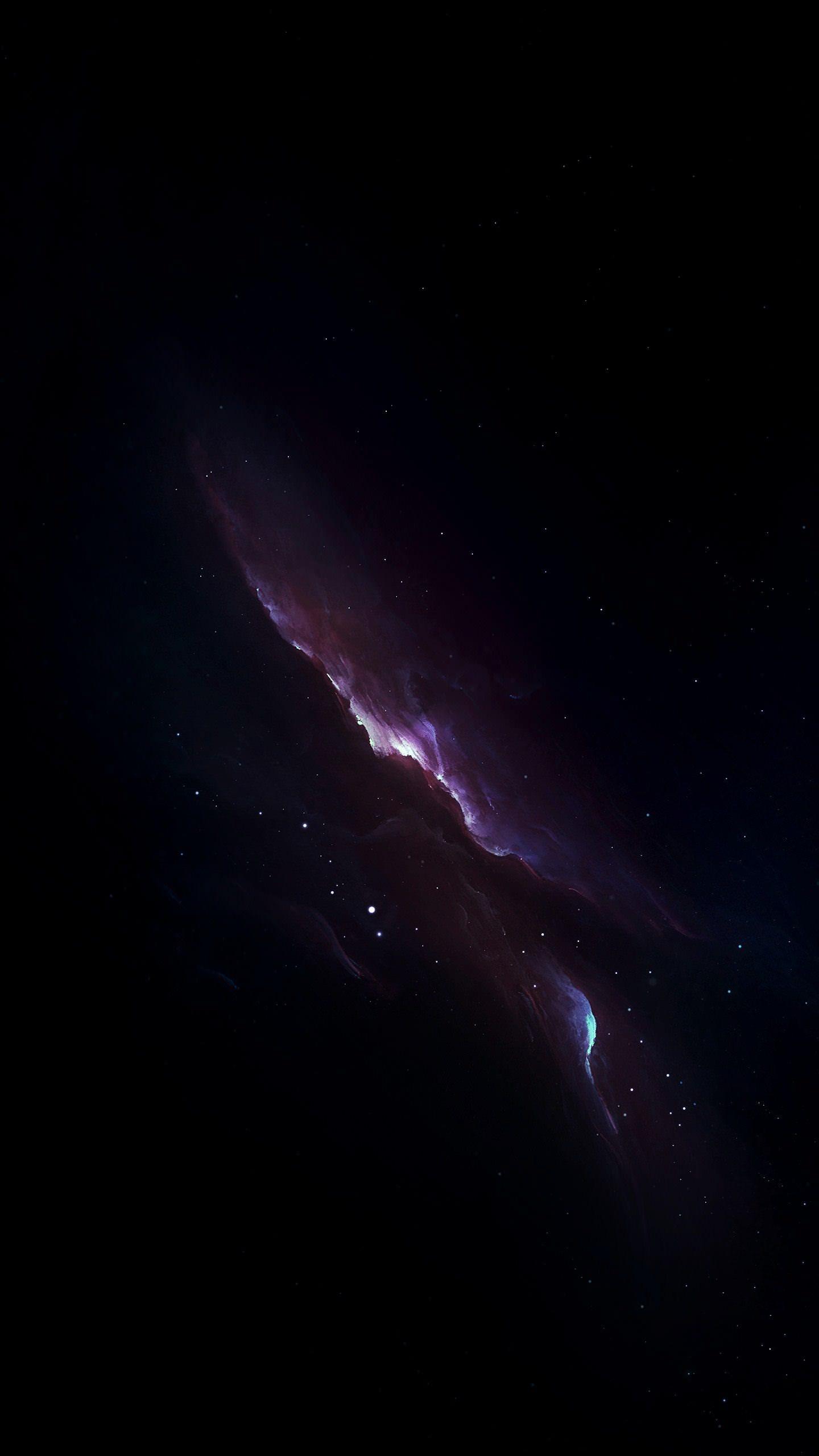 Galaxie, Weltraum, Nebel, Dunkel, Sterne, QHD+, Sperrbildschirm fürs iPhone