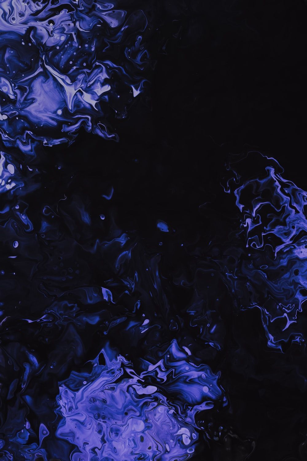 Blaue Blumen, Dunkel, Violett, Makro, HD, Handy-Hintergrund im Hochformat