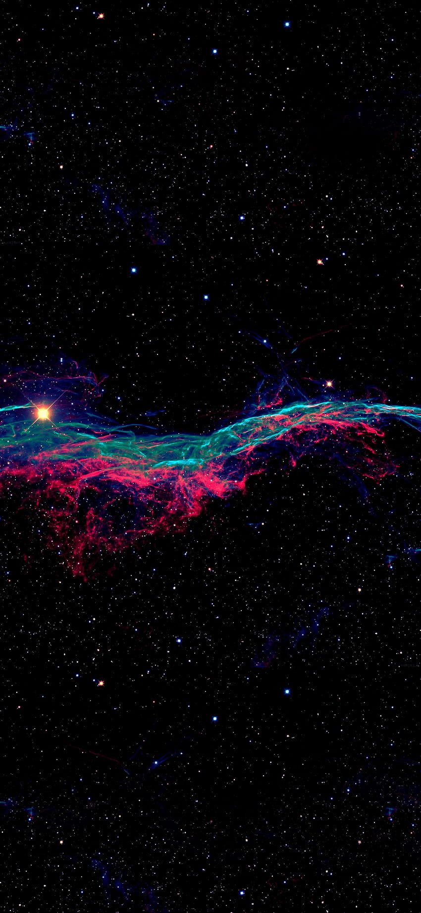 Nebel, Weltraum, Sterne, Pink, Türkis, HD, Hintergrundbild fürs Handy