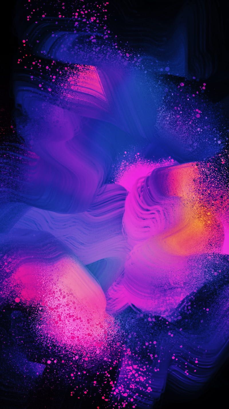 Abstrakte Wolken, Violett, Pink, Dunkel, Digitale Kunst, Hintergrundbild fürs Handy