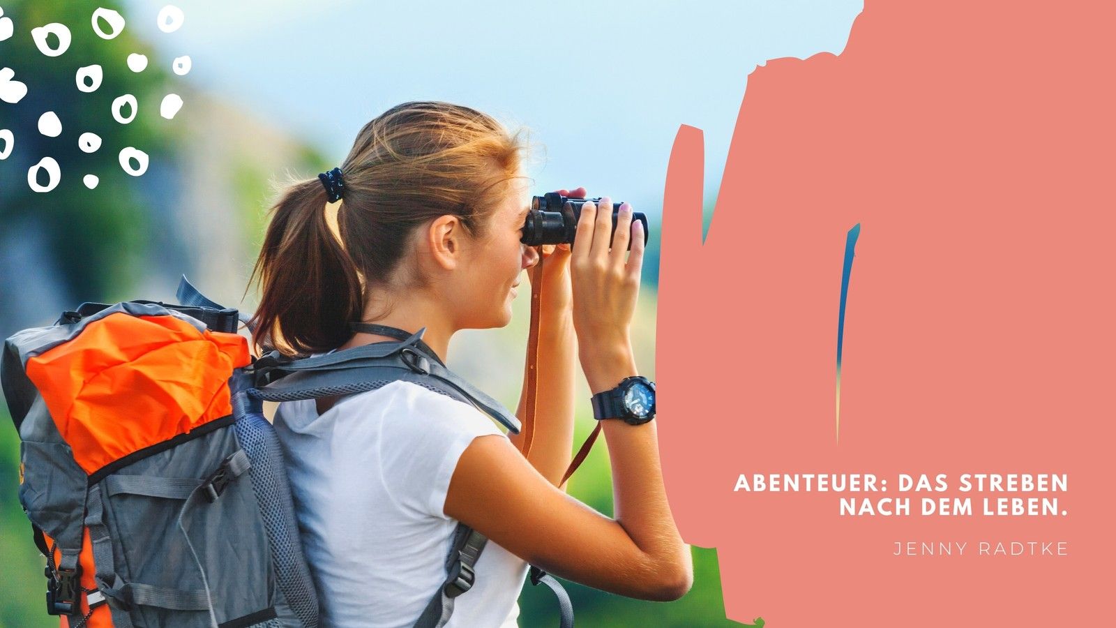 Reisende, Fernglas, Rucksack, Abenteuer, Zitat, HD, Hintergrundbild für den PC