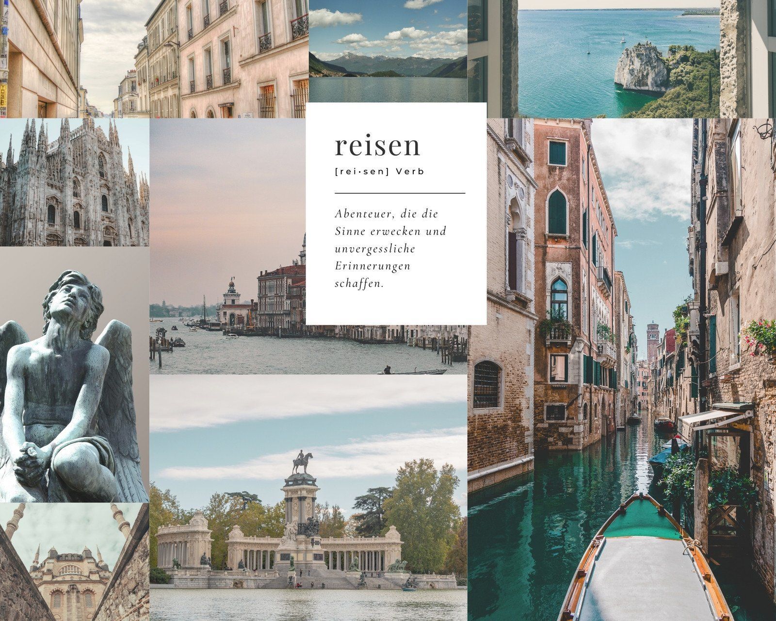 Collage, Venedig, Italien, Kanal, Spruch, HD, Desktop-Hintergrund für Windows