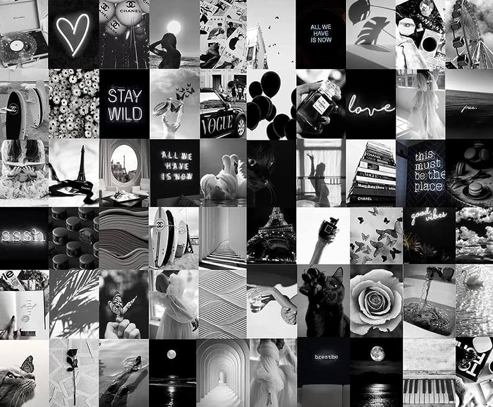 Schwarz-weiß Collage, Stay Wild, Fotos, Aesthetic, Mode, Hintergrund