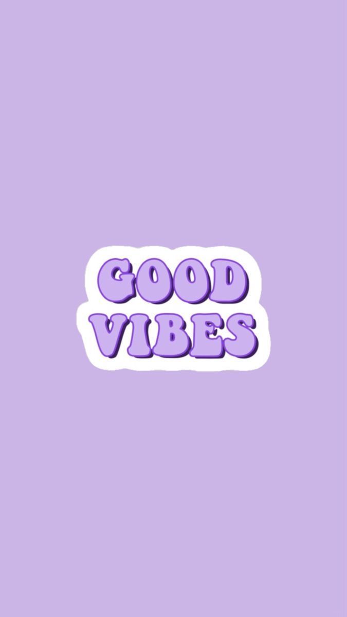 Good Vibes, Schriftzug, Lavendel, Minimalismus, Hochformat, Hintergrundbild fürs Smartphone