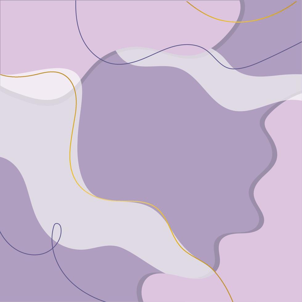 Abstrakte Formen, Lila, Lavendel, Goldlinien, Pastell, Hintergrundbild für iPad und Tablet
