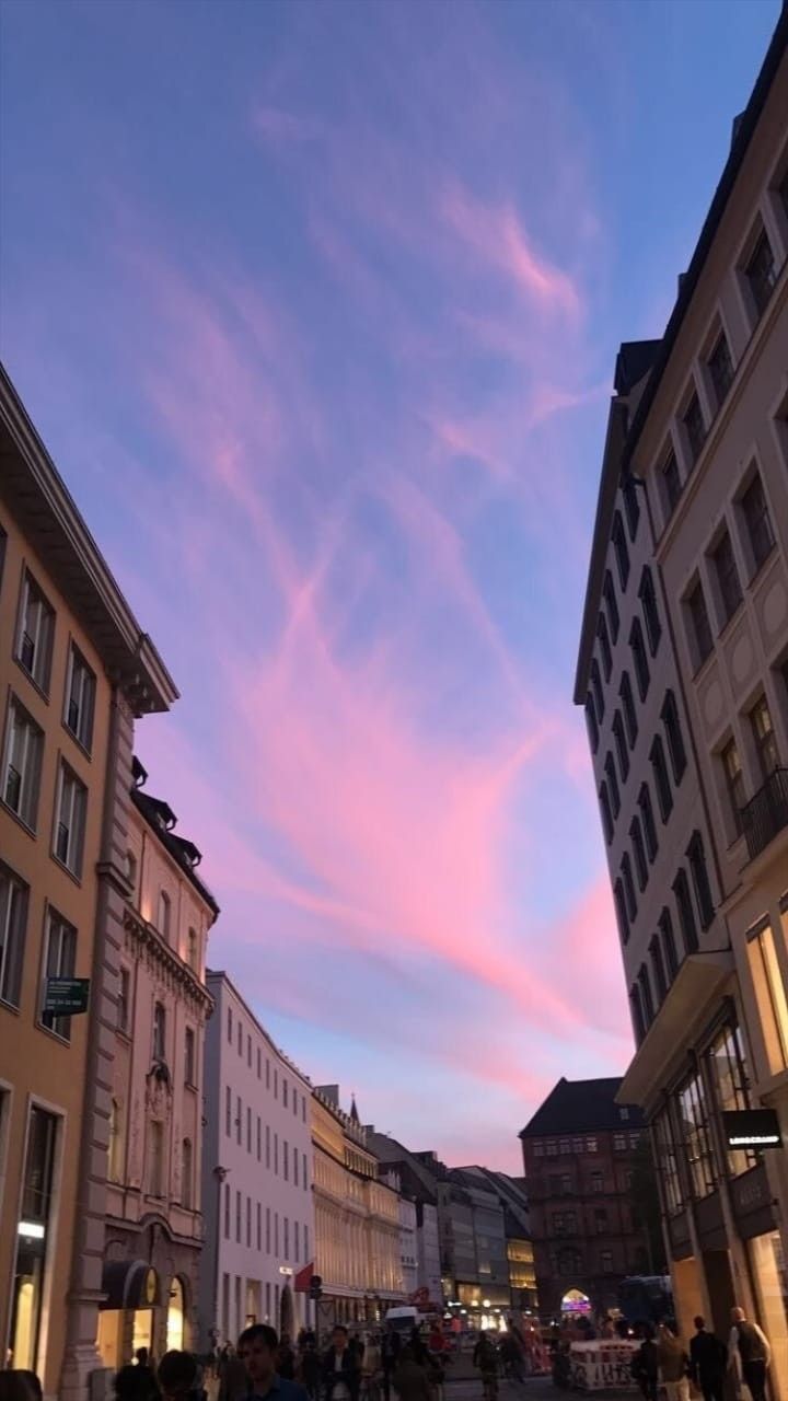 Altstadt, Gasse, Rosa Himmel, Dämmerung, Europa, HD, Hintergrundbild fürs Handy