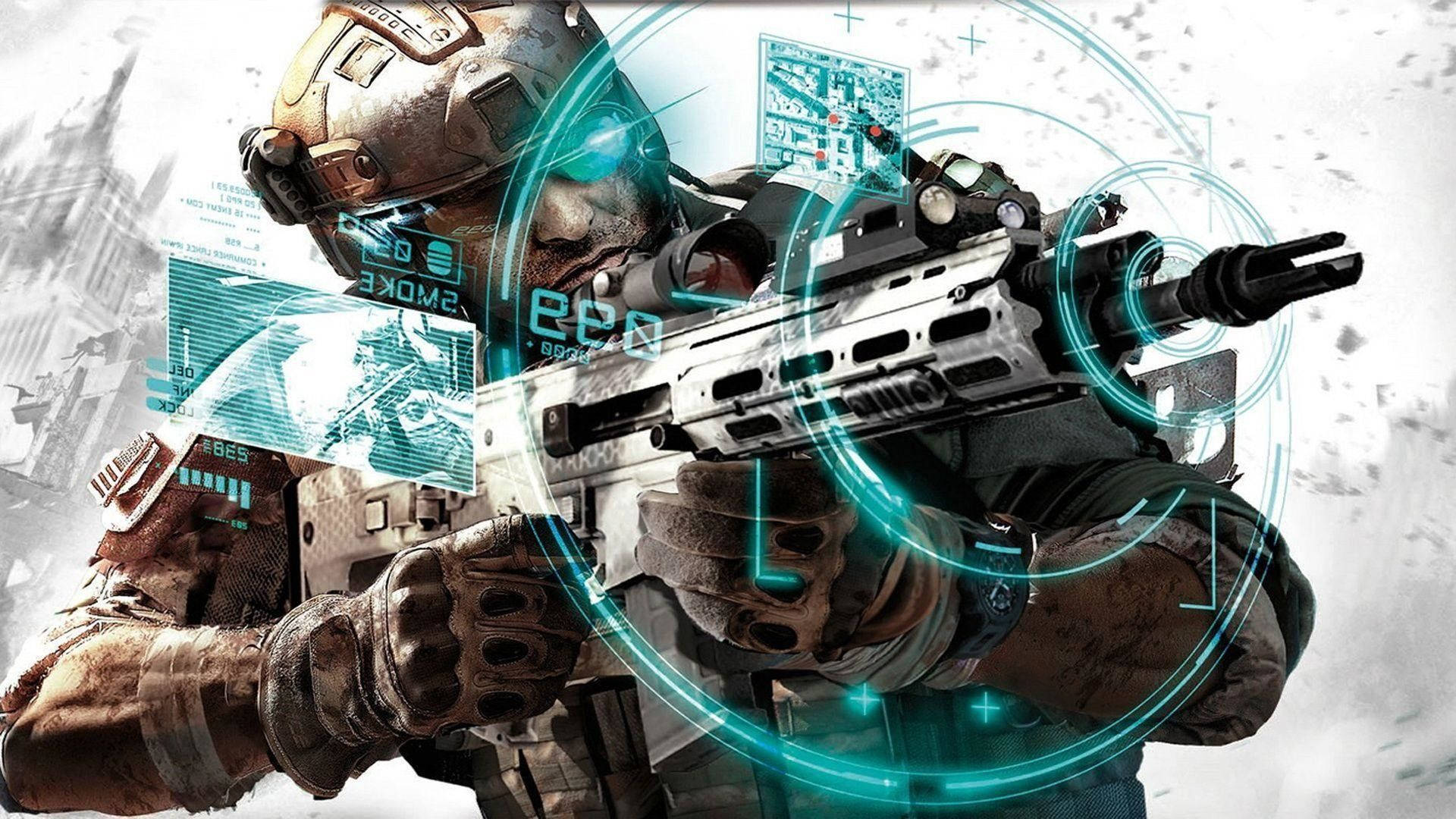 Tom Clancy's Ghost Recon: Future Soldier, Soldat, Gewehr, Hologramm, Taktik-Shooter, 1080p Wallpaper