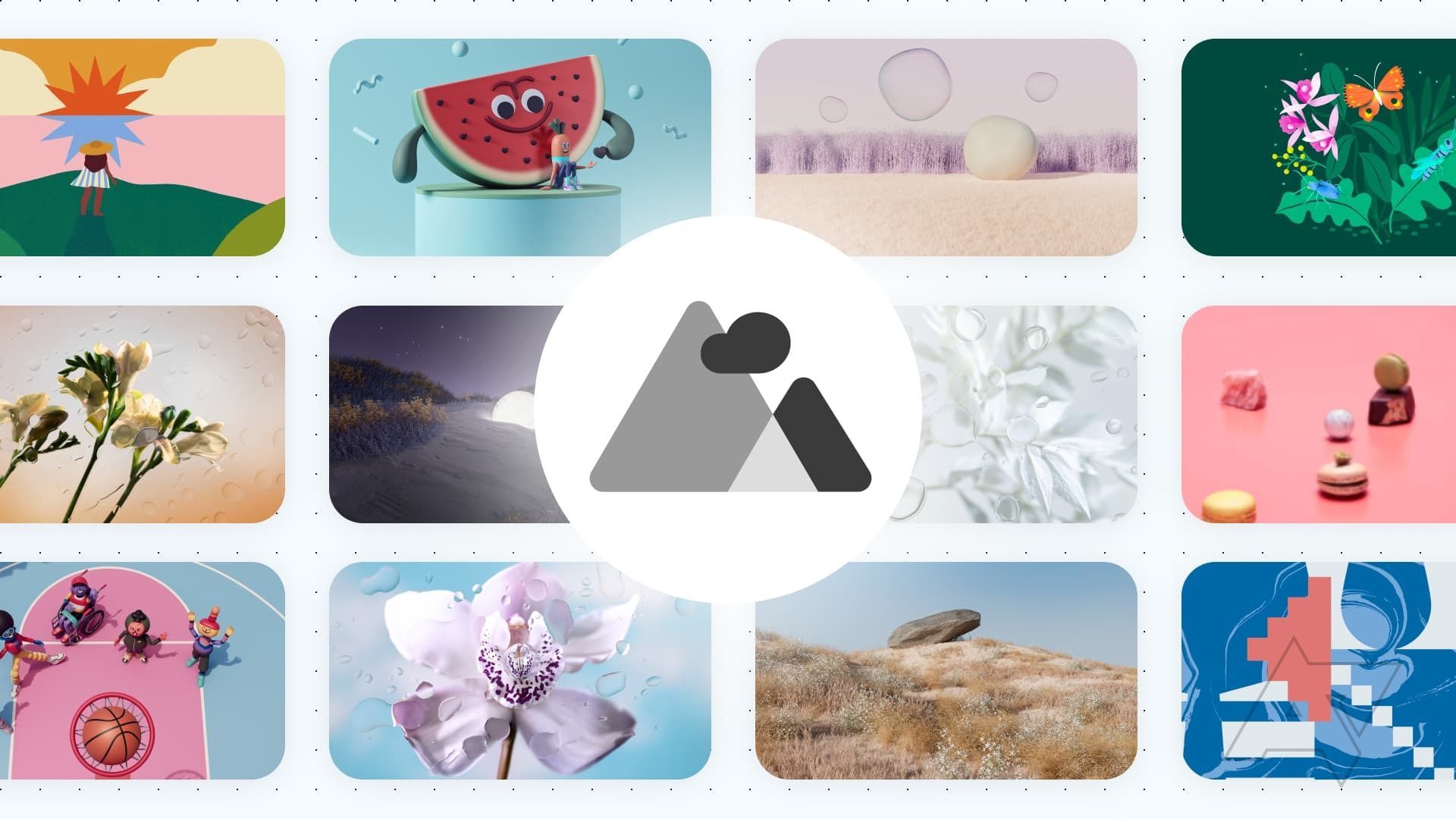 Google Chrome, Designs, Collage, Hintergrundauswahl, Icon, Full HD Wallpaper