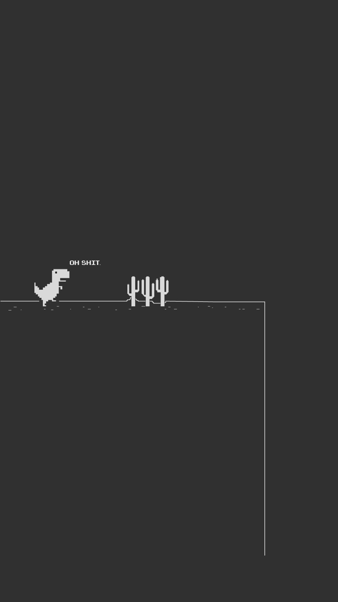 Chrome-Dino, Dinosaurier, Pixel-Art, Dunkelgrau, Minimalistisch, Full HD, Handy-Hintergrund