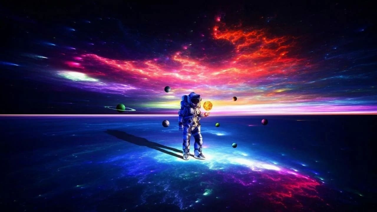 Astronaut, Weltall, Galaxie, Nebel, Planeten, HD, Hintergrundbild für den PC