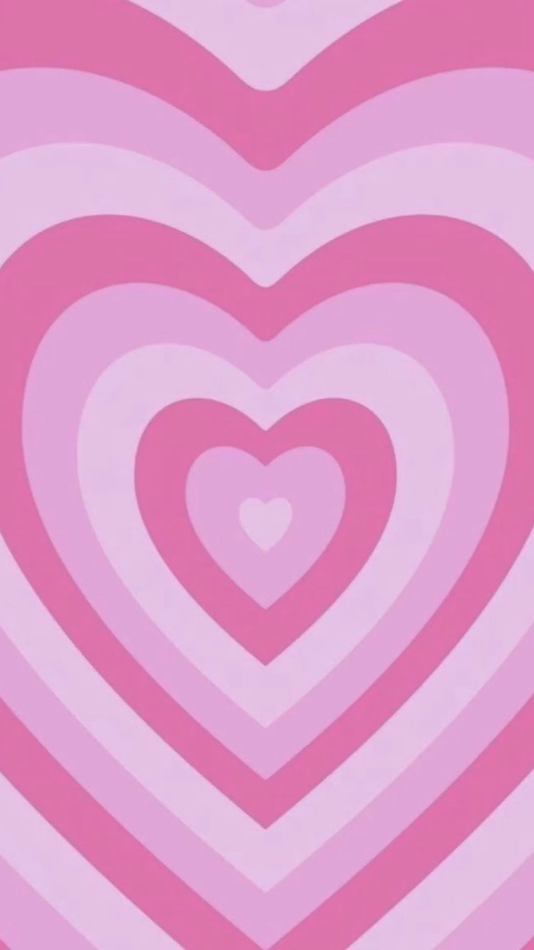 Konzentrische Herzen, Rosa, Pink, Y2K-Ästhetik, Full HD, Sperrbildschirm fürs iPhone