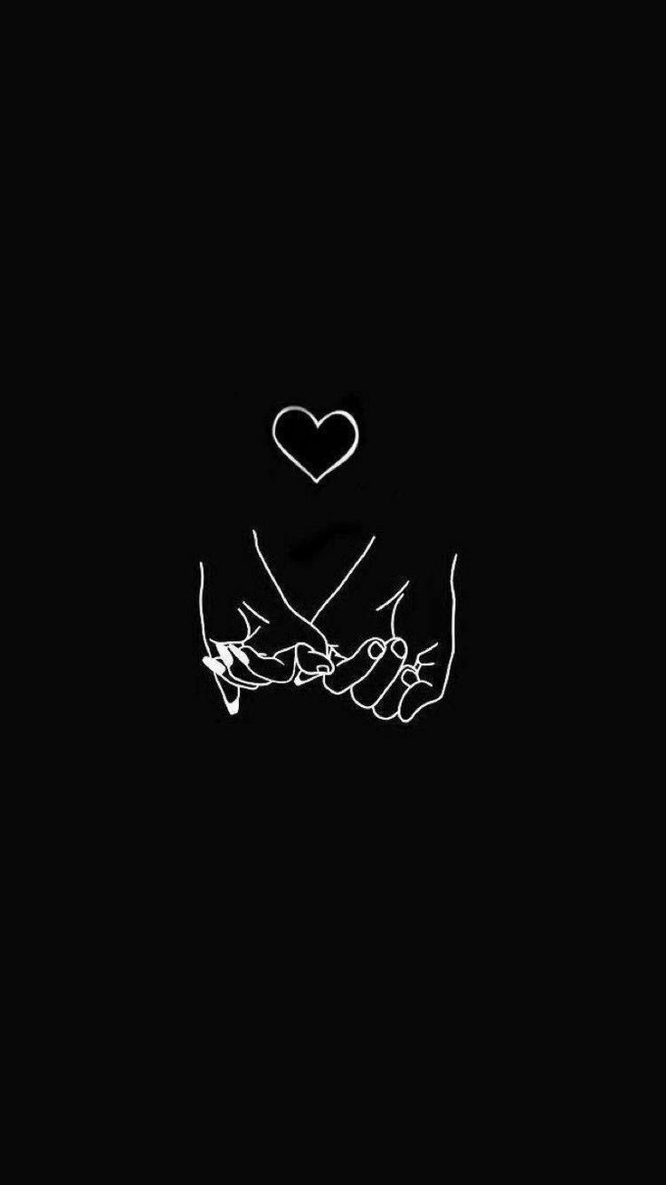 Herz, Hände, Line Art, Minimalismus, HD, Handy-Hintergrund im Hochformat