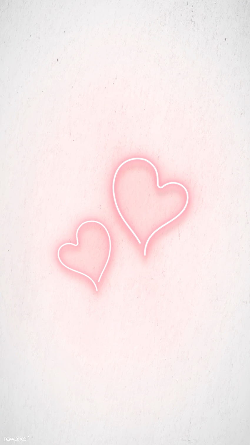 Zwei Herzen, Rosa, Weiß, Zart, Minimalistisch, HD, Sperrbildschirm fürs iPhone