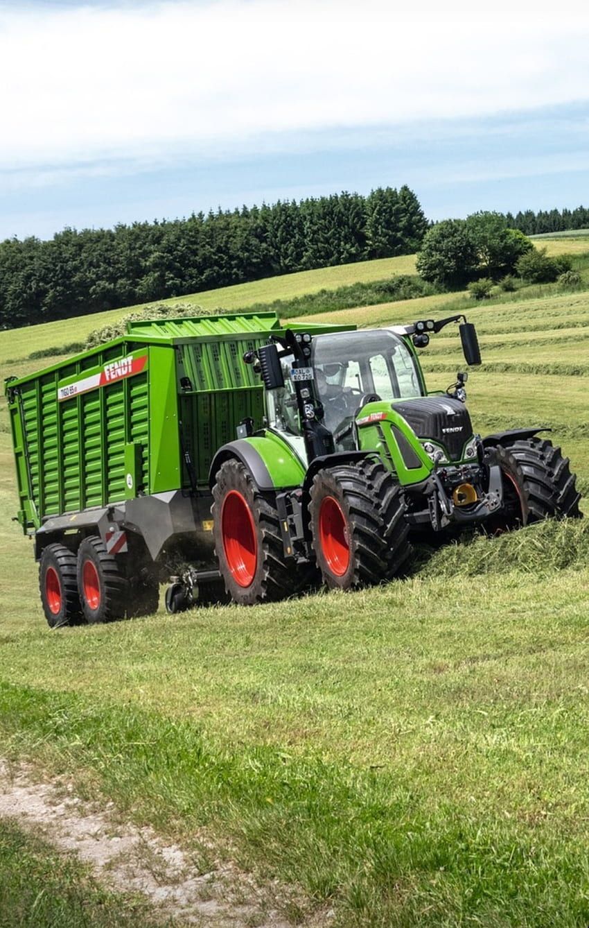 Fendt, Traktor, Ladewagen, Wiese, Grünland, HD, Sperrbildschirm fürs iPhone
