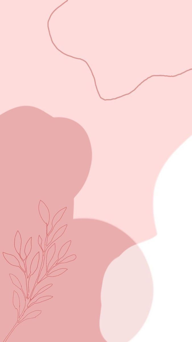 Abstrakte Formen, Pastellrosa, Pflanze, Boho, Hochformat, Hintergrundbild fürs Smartphone
