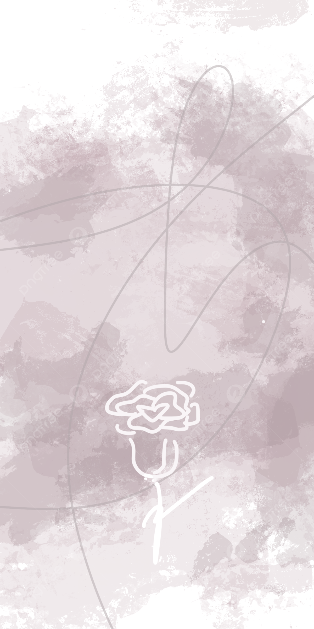 Rose, Strichzeichnung, Aquarell, Grau, Full HD, Hintergrundbild fürs Handy