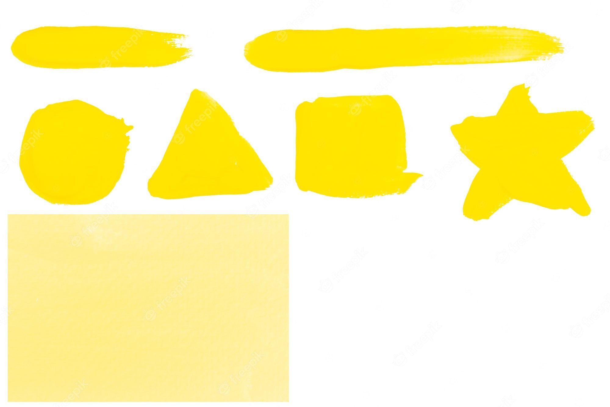 Formen, Gelbe Farbe, Stern, Dreieck, Pinselstriche, Full HD, Desktop-Hintergrund für Windows