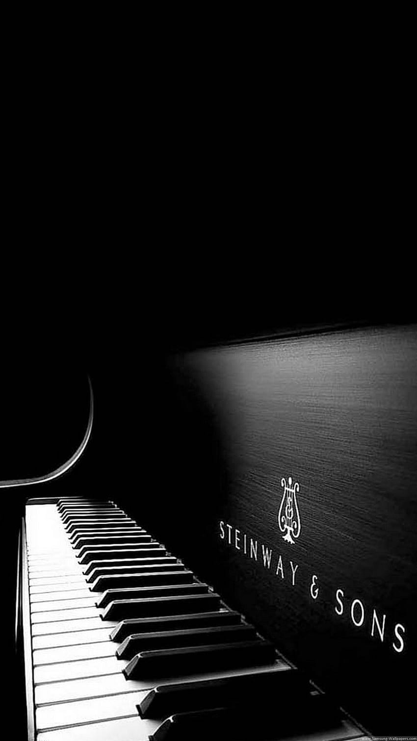 Steinway & Sons, Flügel, Klaviertasten, Schwarzer Hintergrund, Elegant, Sperrbildschirm fürs iPhone