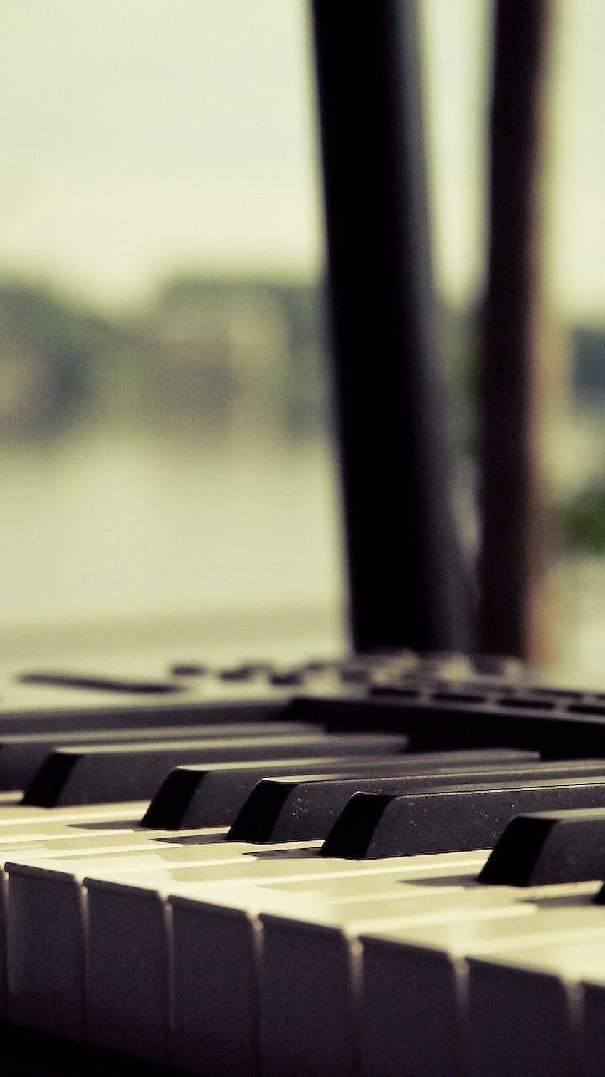 Klaviertasten, Unschärfe, Pastell, Nahaufnahme, Hochformat, HD, Handy-Hintergrund
