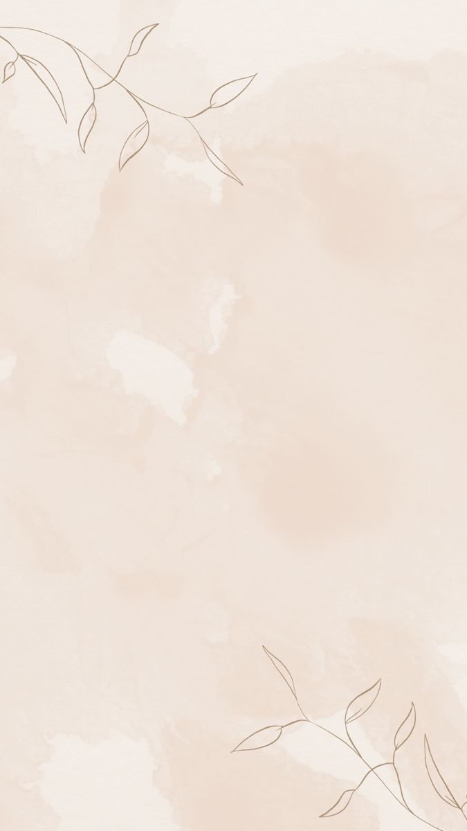 Aquarell, Blätterlinien, Beige, Minimalistisch, Hintergrundbild für iPhone und Android