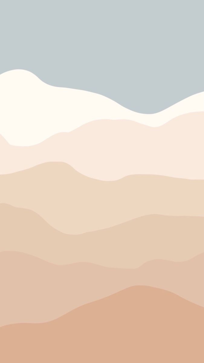 Wellen, Abstrakte Landschaft, Beige, Hellblau, Hochformat, Hintergrundbild fürs Smartphone