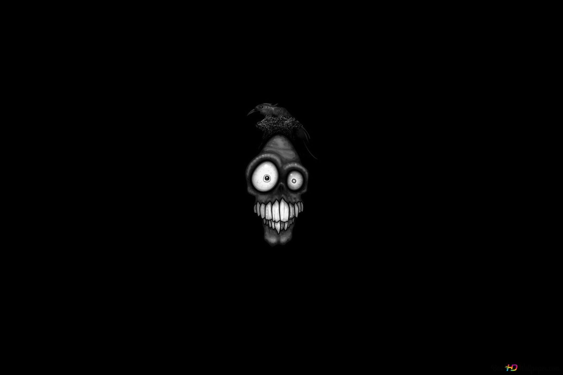 Gruselfigur, Grinsen, Cartoon, Dunkel, Gothic, Full HD, Desktop-Hintergrund für Windows