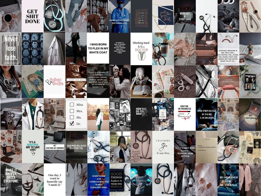 Medizinstudium, Collage, Motivation, Sprüche, Ärzte, Hintergrundbild für iPad und Tablet