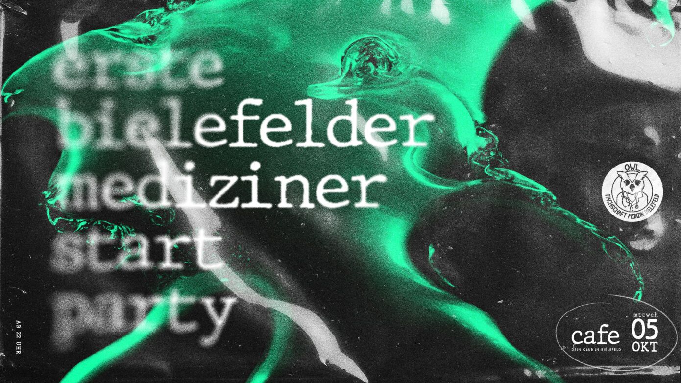 Mediziner-Party, Bielefeld, Plakat, Grün, Typografie, HD, Hintergrundbild für den PC