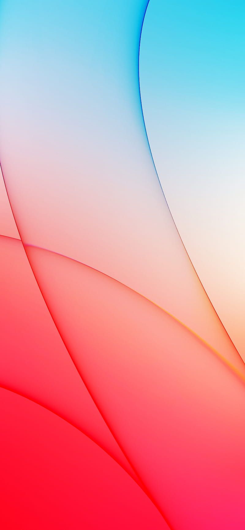 Farbverlauf, Rot, Hellblau, Linien, Abstrakt, iPhone 18 Pro Max, Sperrbildschirm