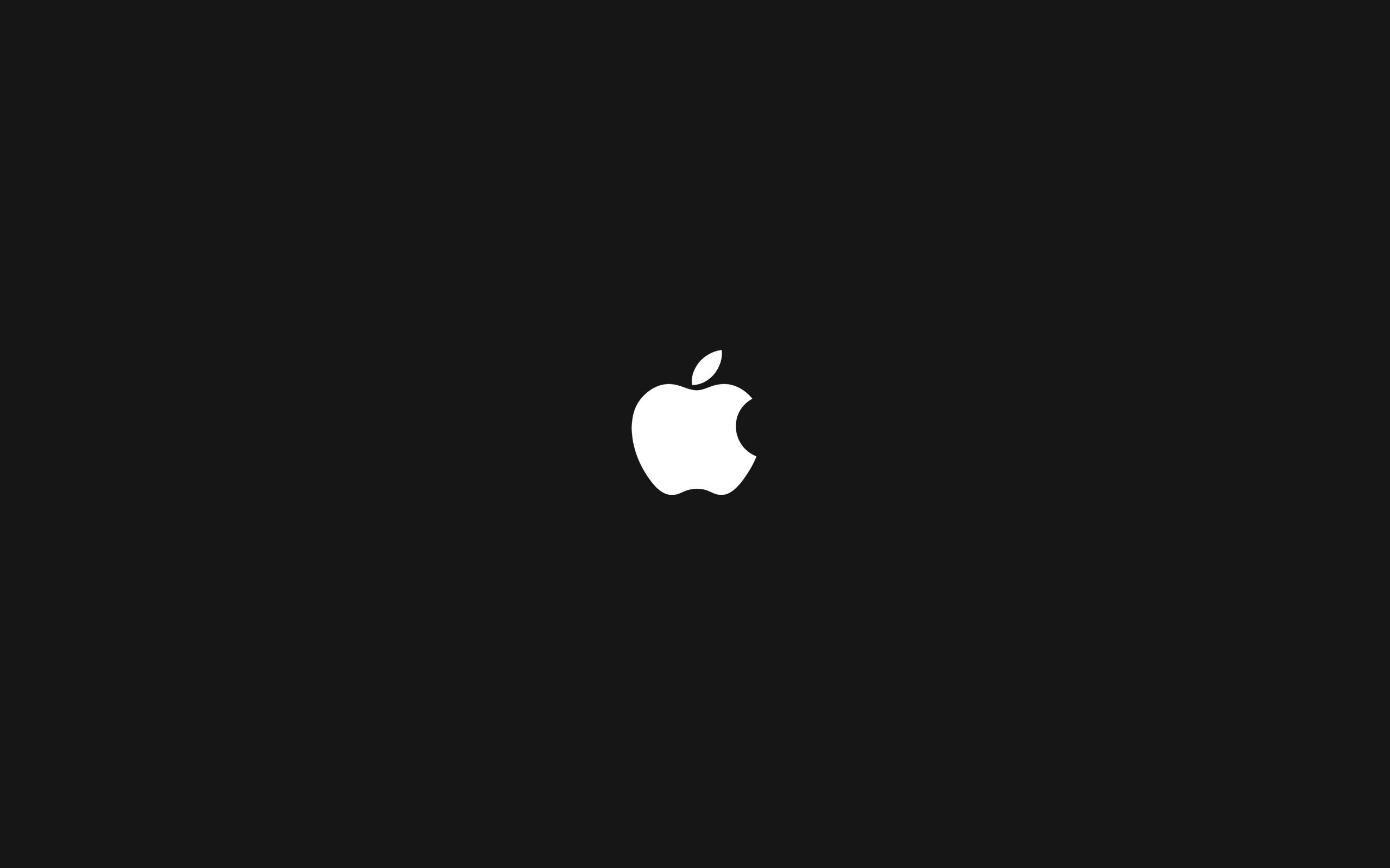 Apple, Apple-Logo, Minimalismus, Dunkel, 2K, Hintergrundbild für den PC