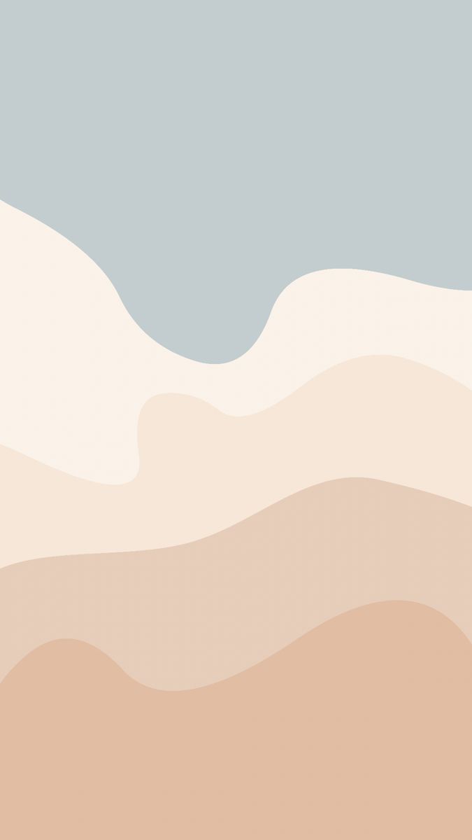 Wellen, Abstrakte Landschaft, Beige, Hellblau, Hochformat, Hintergrundbild fürs Smartphone